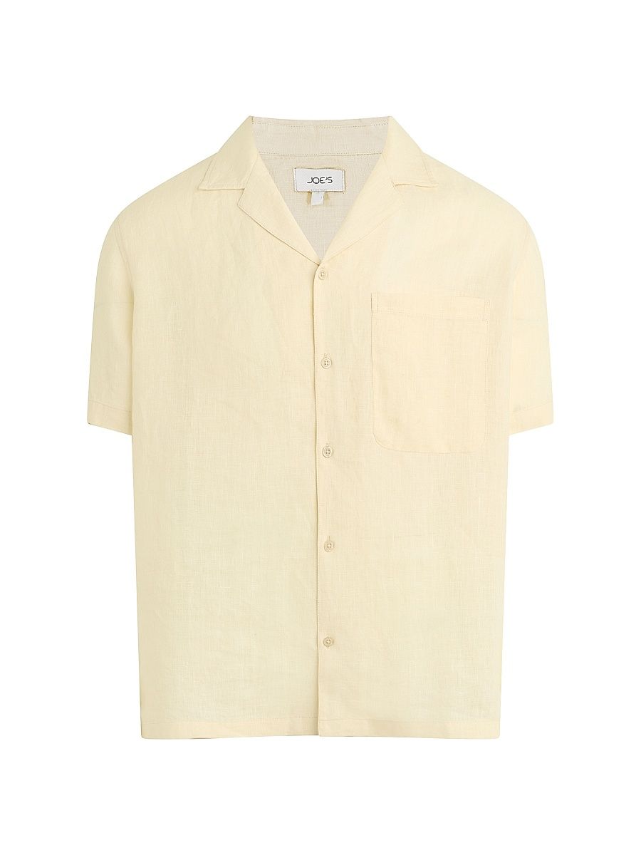 Men's Camp Collar Linen Shirt - Summer Sand - Size XL