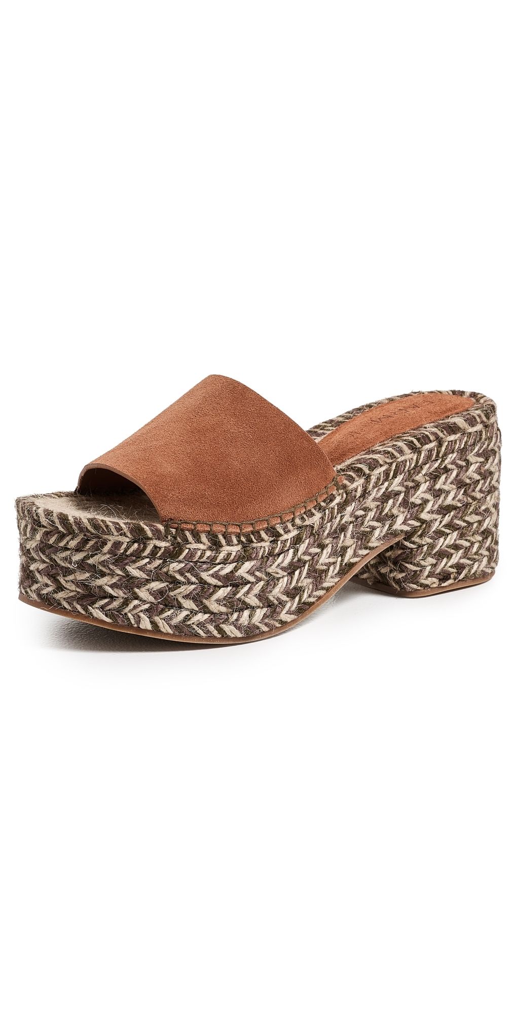 FARM Rio Platform Espadrille Sandals Brown 8