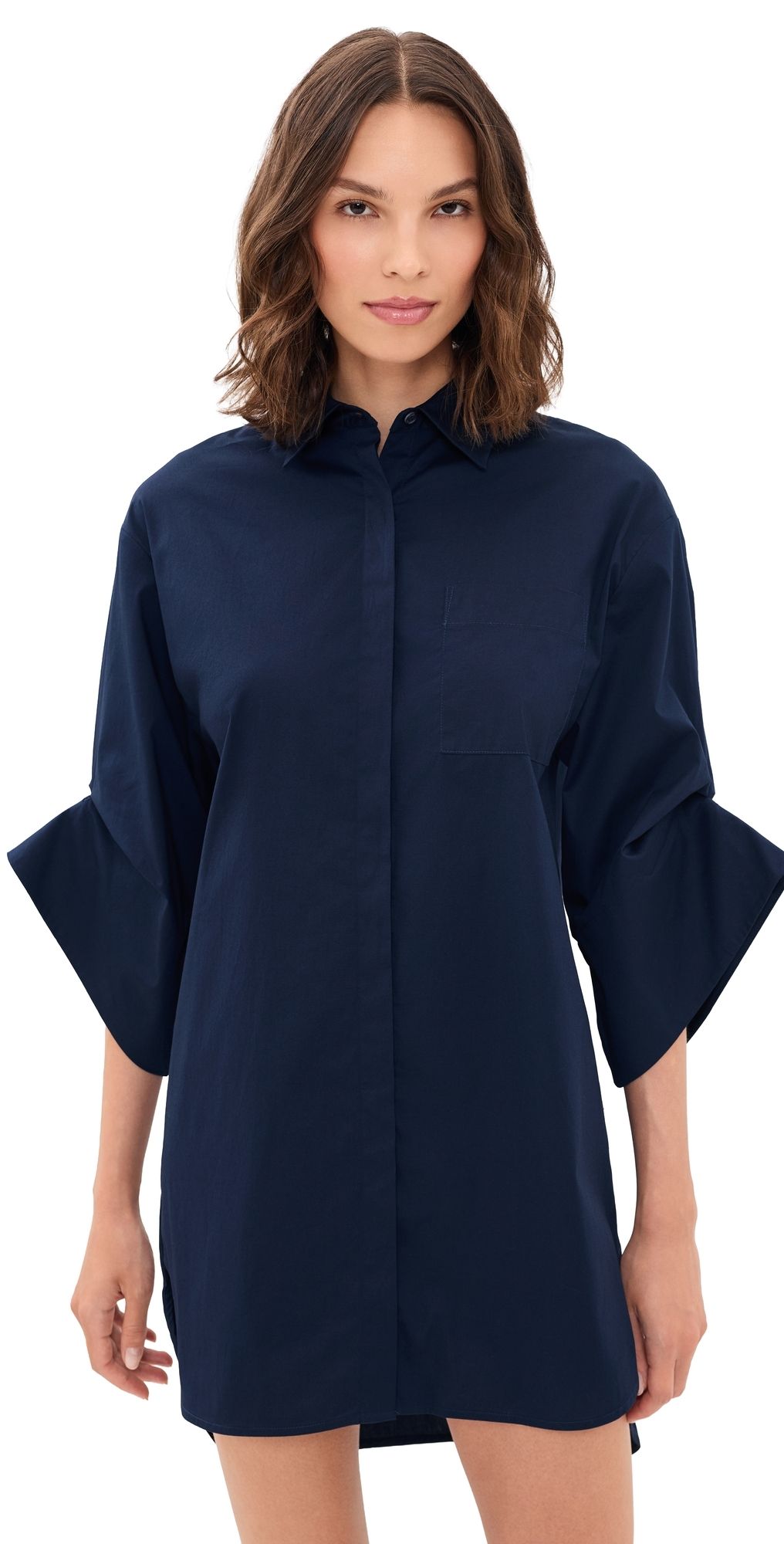 STAUD Nico Mini Dress Navy XL