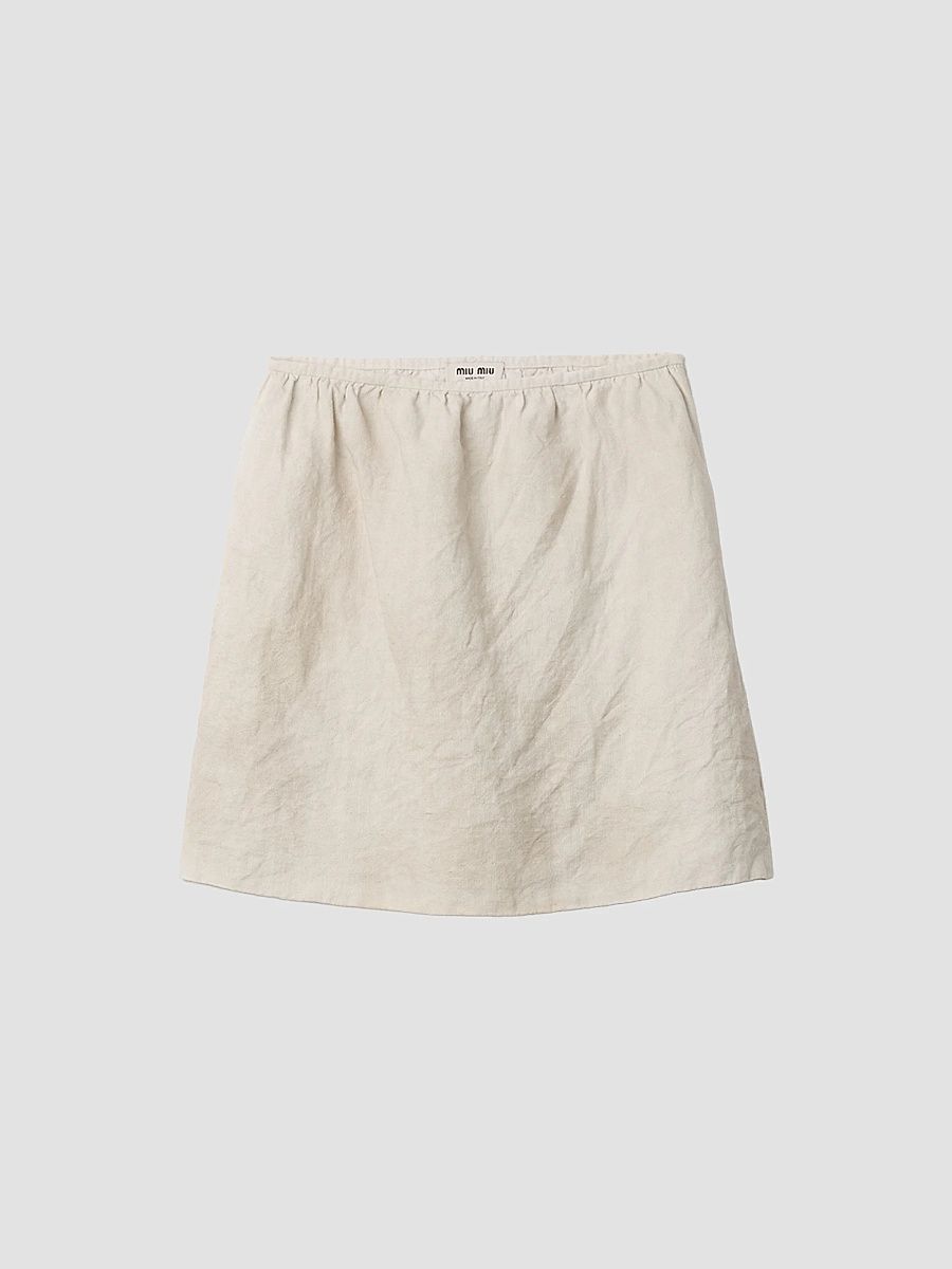 Women's Linen Skirt - Beige - Size 4