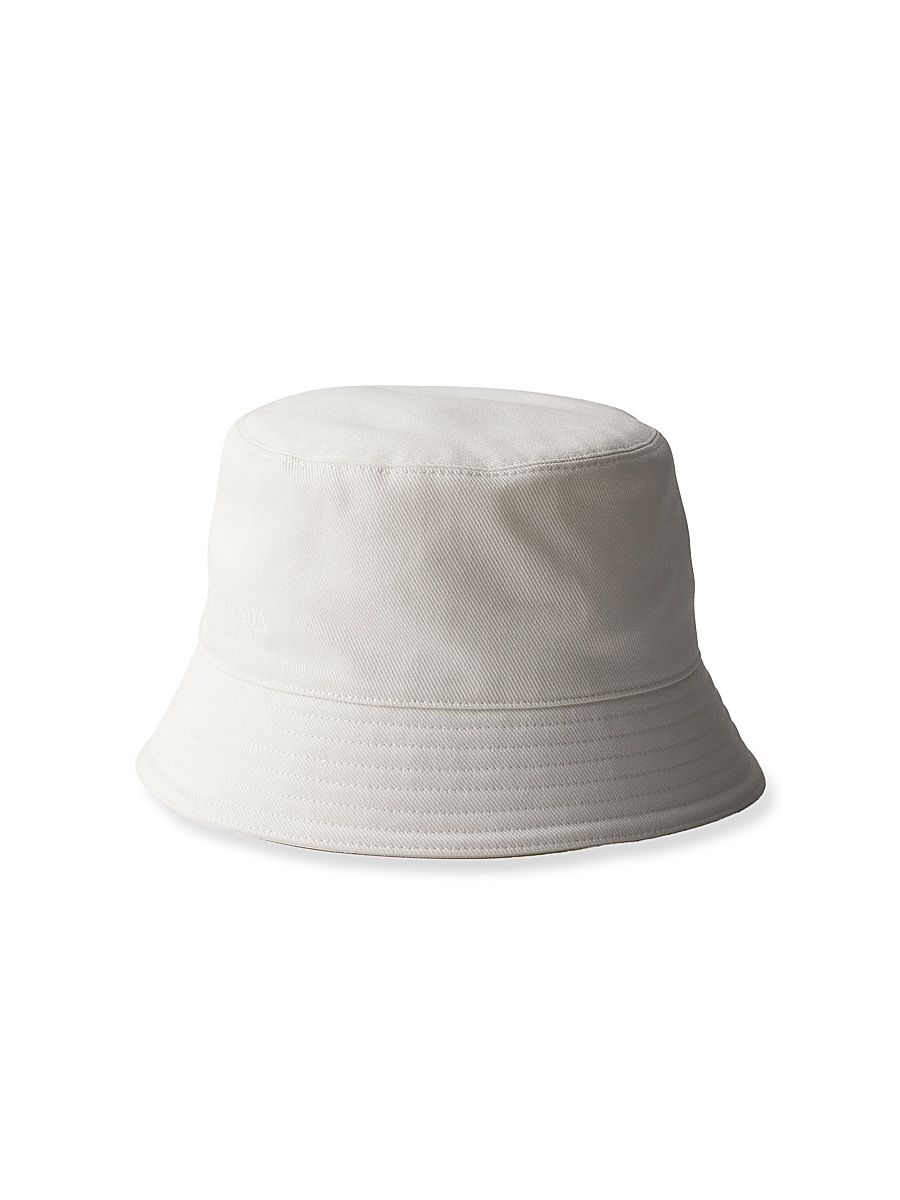 Women's Drill Bucket Hat - White - Size Large