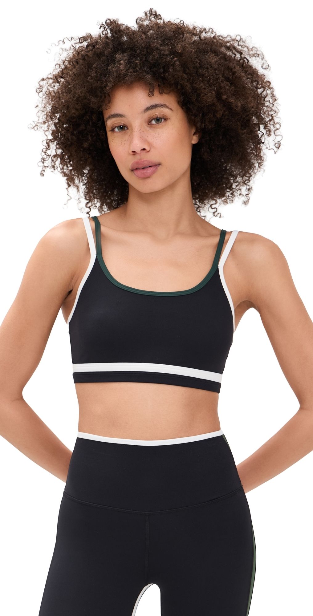 Splits59 Eva Rigor Double Strap Bra Black/Military L