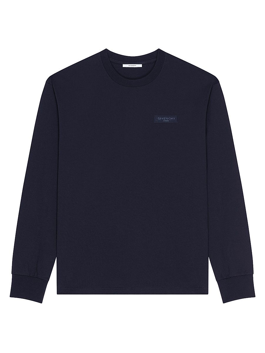 Men's T-Shirt in Cotton with Paris Gros Grain - Dark Navy - Size XXXL