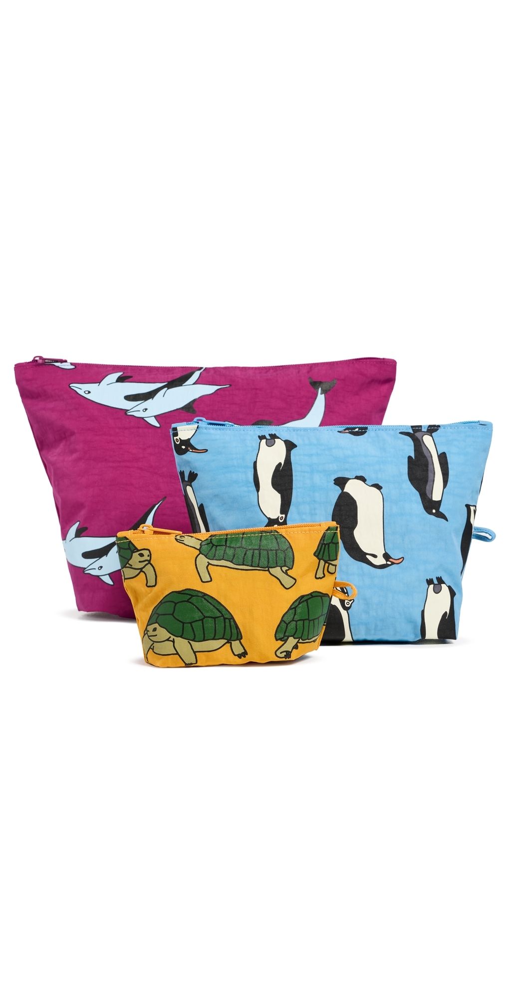 BAGGU Go Pouch Set Vacation Animals One Size
