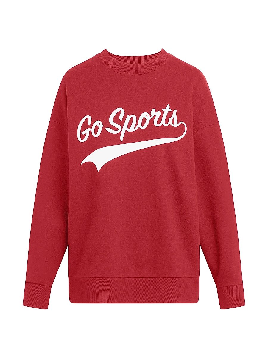 Women's Go Sports Crewneck Sweatshirt - Red - Size XL
