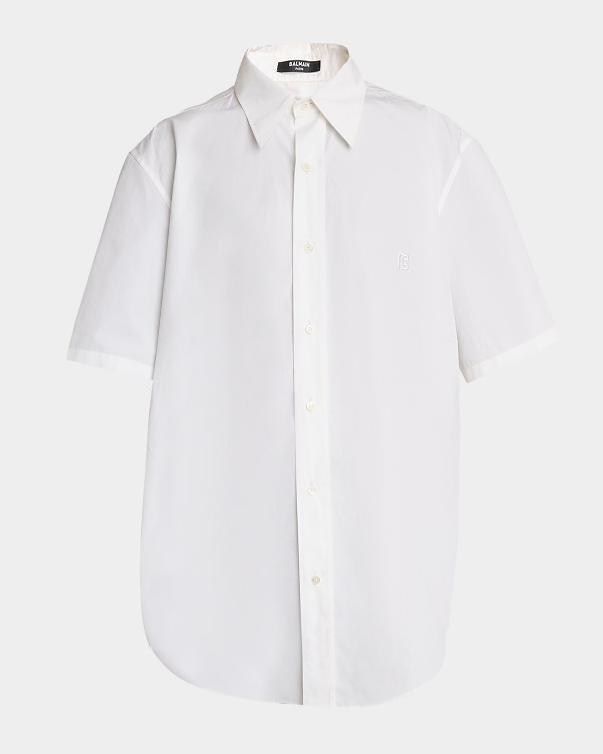 Men & apos;s Embroidered PB Logo Cotton Short-Sleeve Shirt