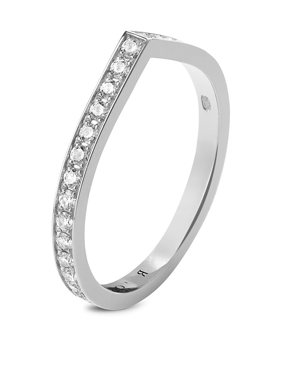 Women's Antifer 18K-White-Gold & Diamonds Ring - White Gold - Size 7.5