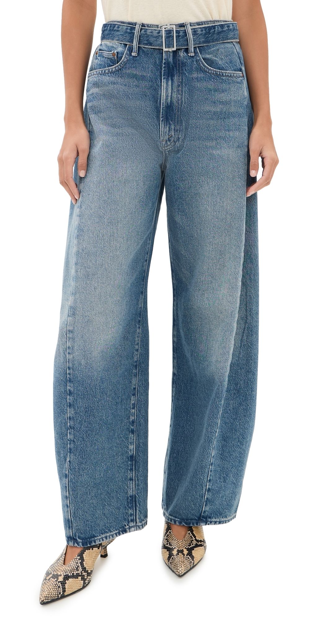 MOTHER The Belted Spoonful Nerdy Barrel Jeans Tootsie 30