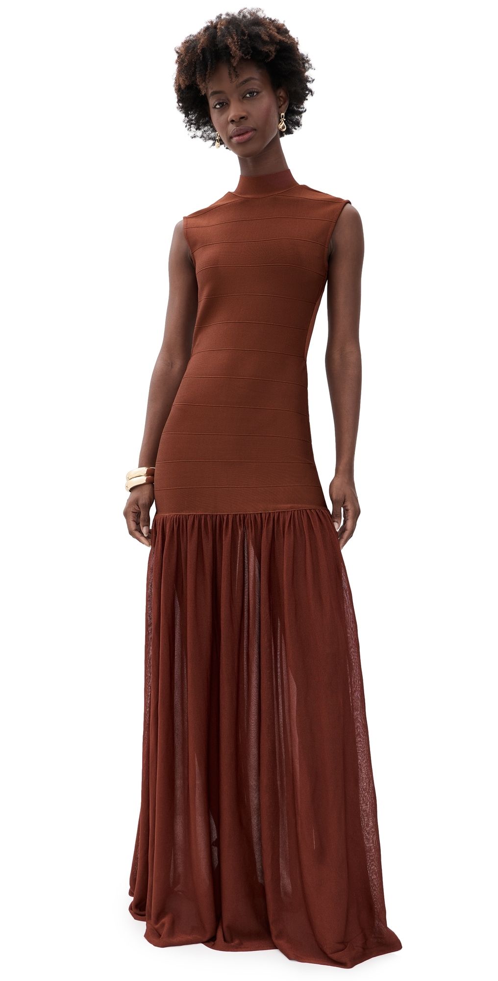 Retrofête Zosima Knit Dress Cigar XS