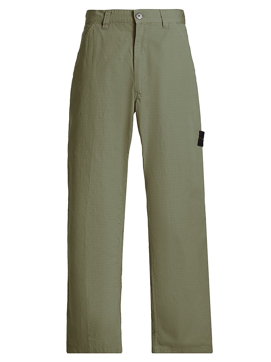 Men's Cotton Ripstop Military Trousers - Military Green - Size 38