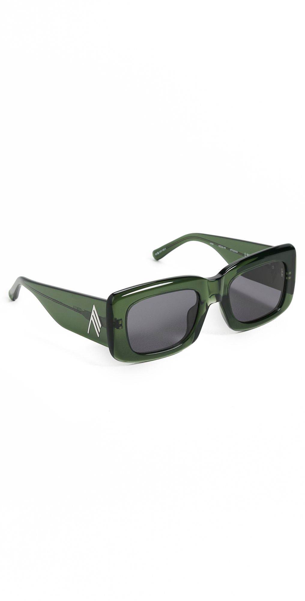 The Attico Marfa Sunglasses Military Green/Silver/Green One Size
