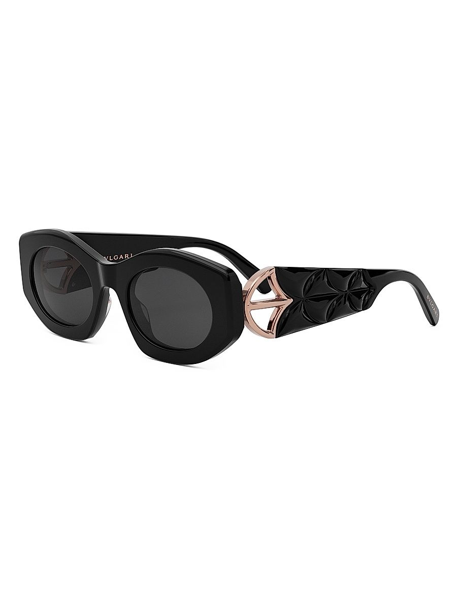 Women's Calla 51MM Oval Sunglasses - Black Rose Black