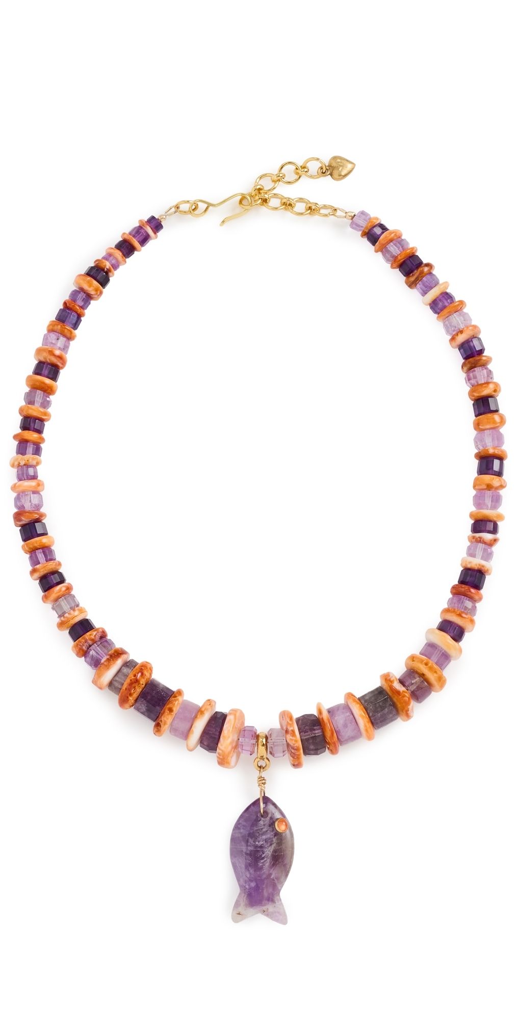 Brinker + Eliza Coastal Muse Necklace Amethyst/Shell One Size