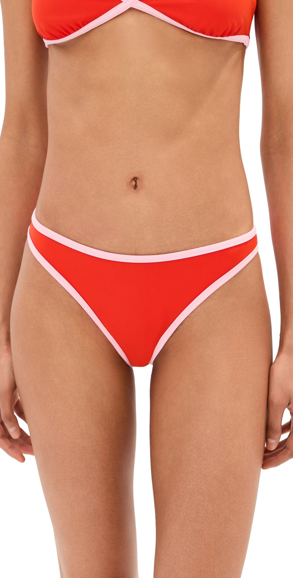 LE BOP Colorblock Bikini Bottoms Clambake/Pink XS