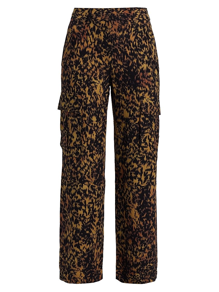 Women's Pax Leopard-Print Cargo Pants - Savannah - Size 12