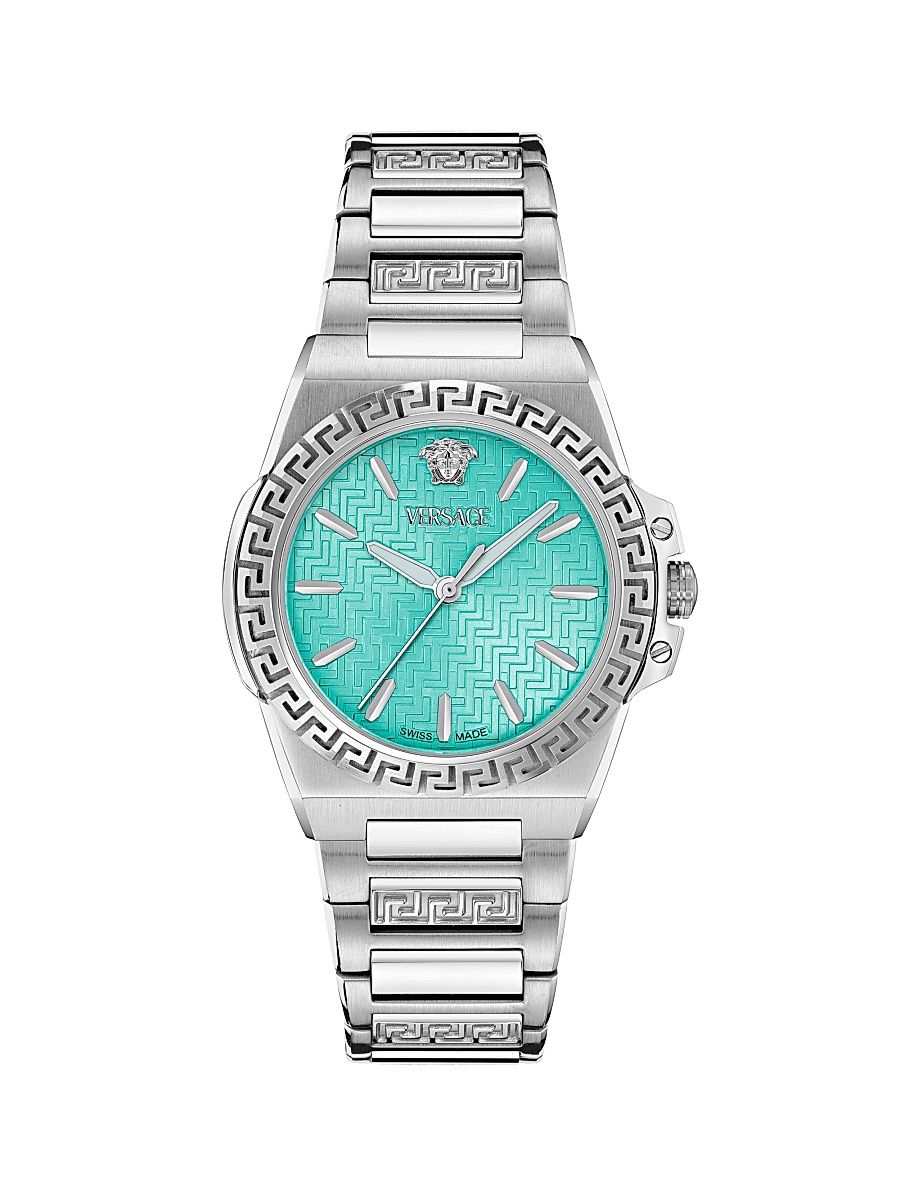 Women's Greca Reaction Stainless Steel Bracelet Watch/38MM - Stainless Steel