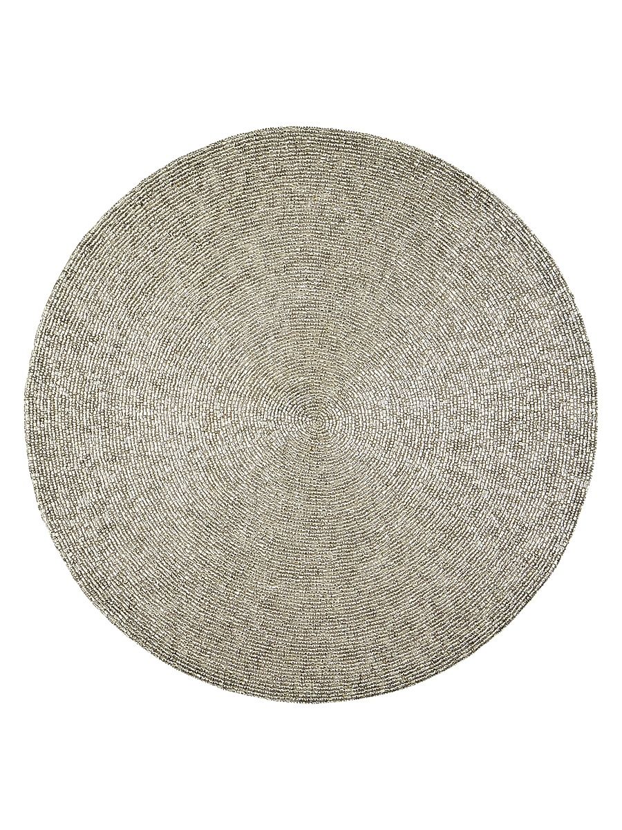 Confetti Beaded Cotton Placemat - Silver