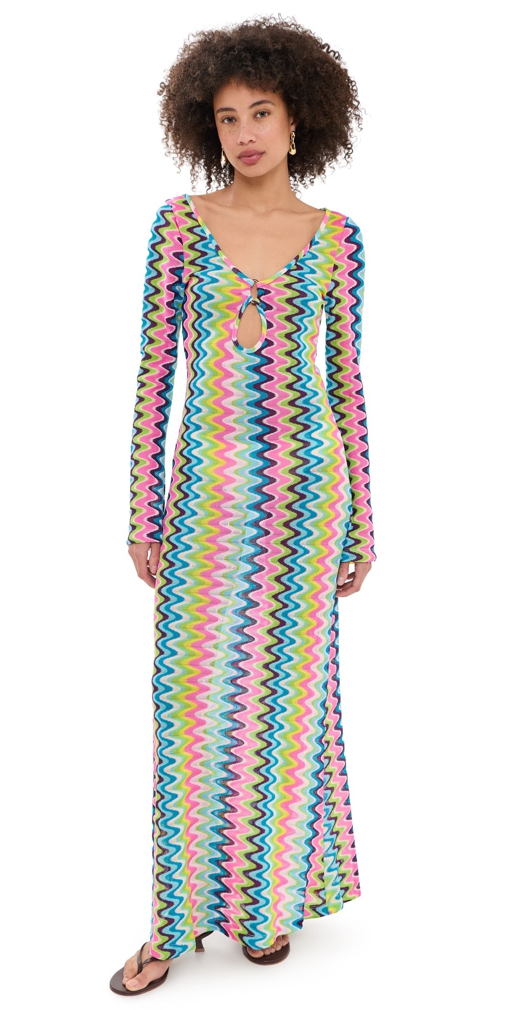 Seven Wonders Emerie Maxi Dress Xyla Wave Blue XS