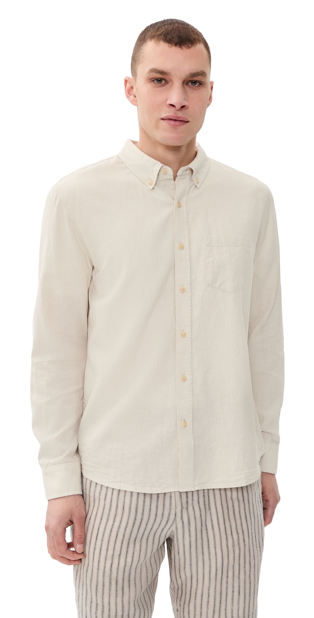 Marine Layer Better Than Linen Shirt Flax L