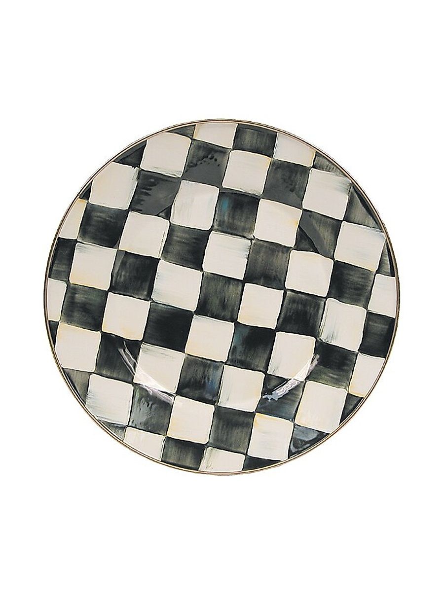 Courtly Check Enamelware Plate