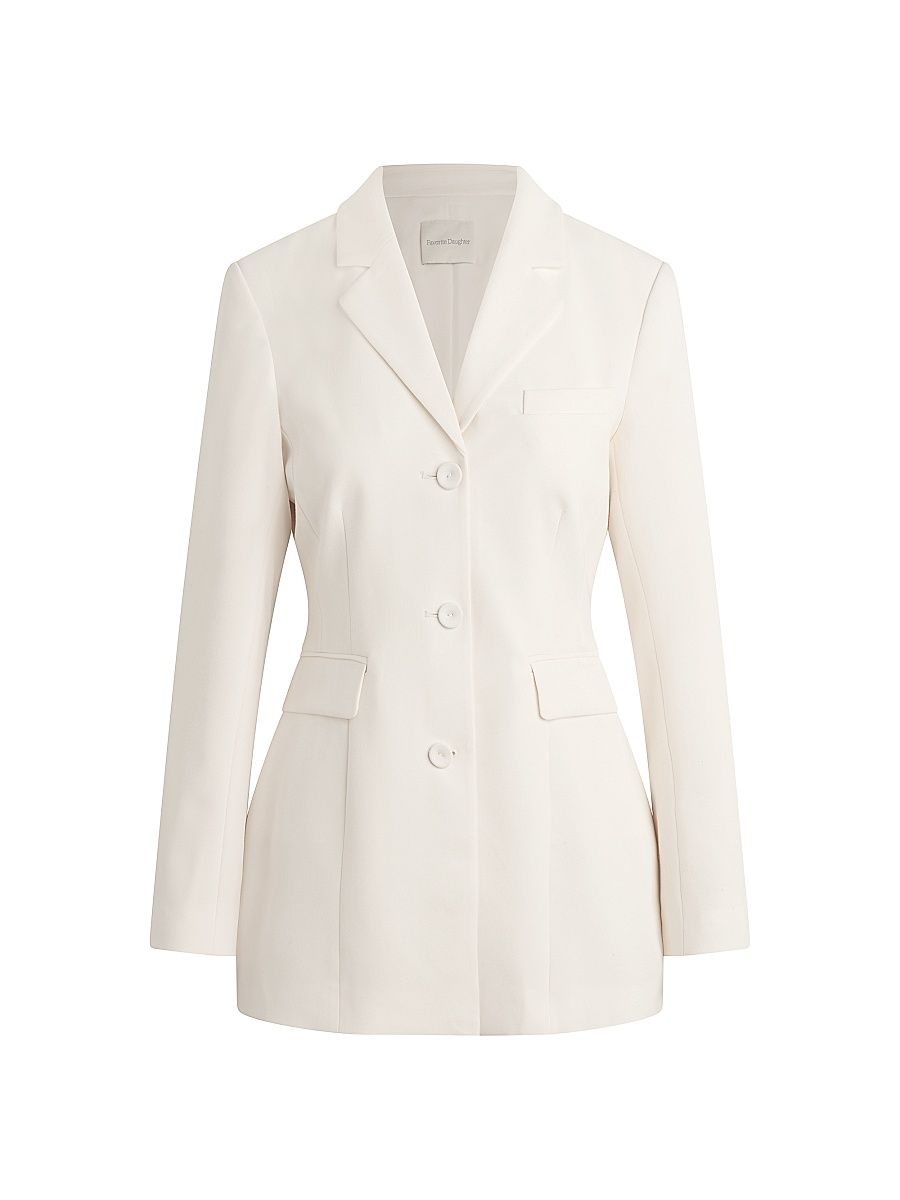 Women's The Elizabeth Tailored Stretch Woven Jacket - Ivory - Size Small
