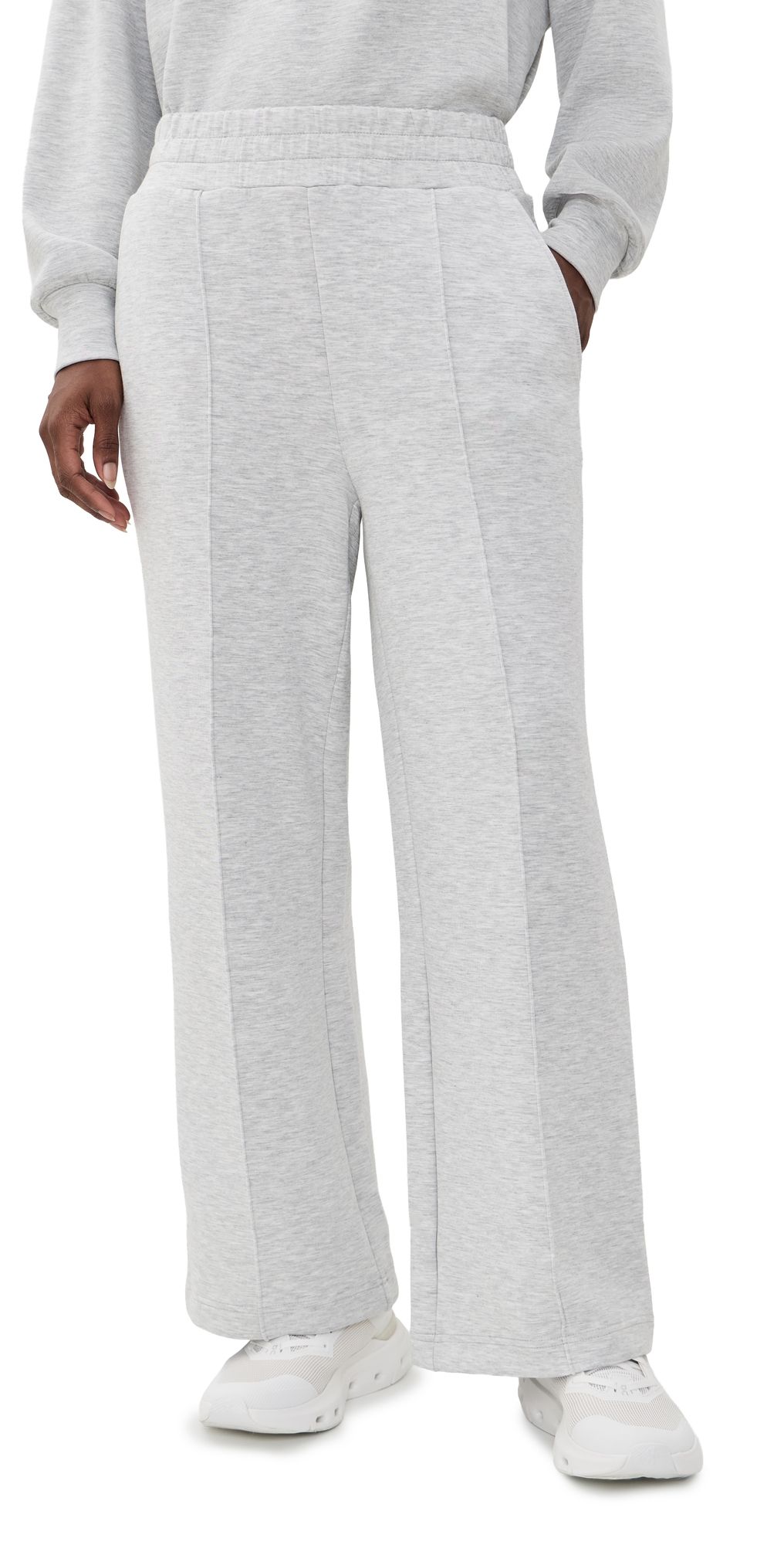 Varley The Wide Leg Sweatpants 28 Light Grey Marl XL