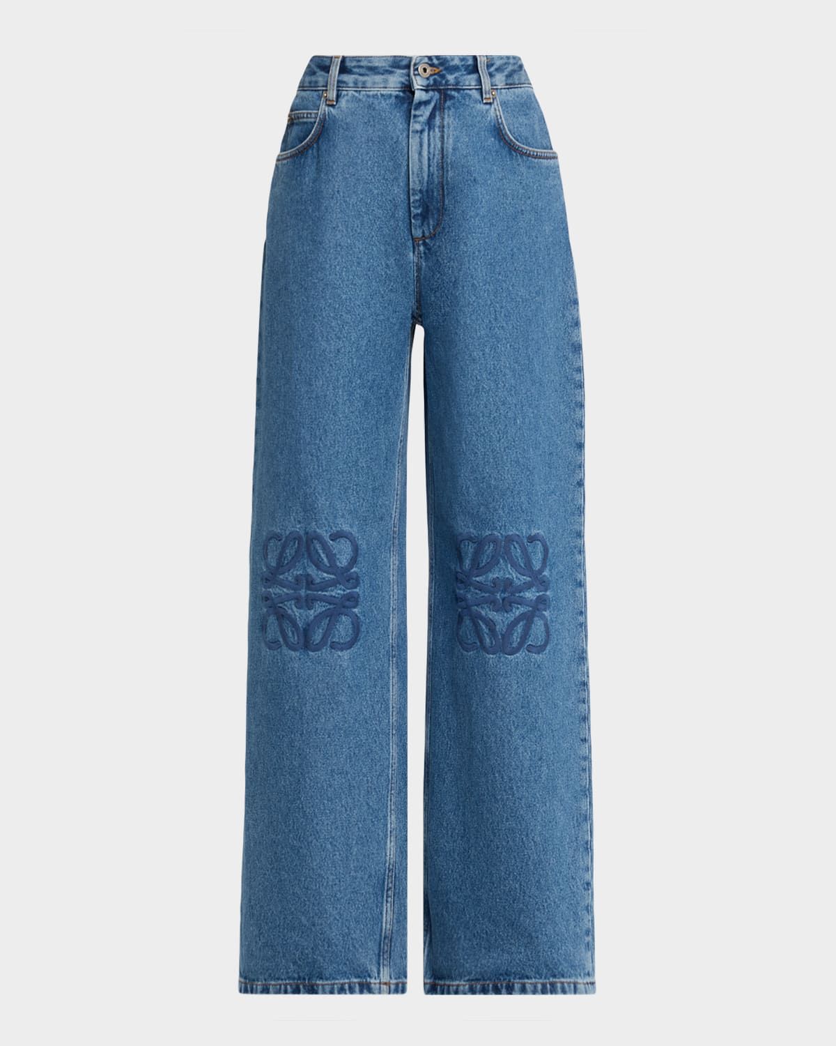 Anagram Baggy Wide-Leg Jeans