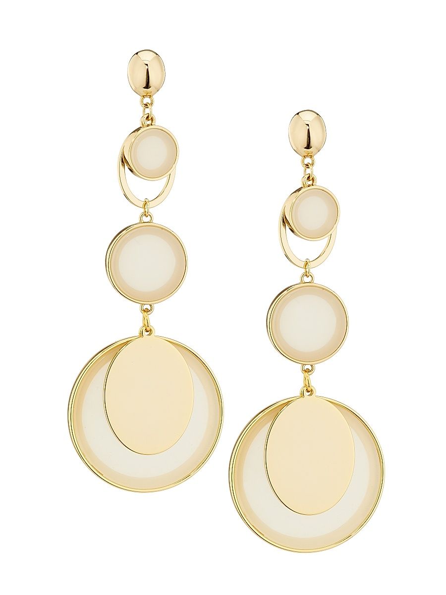 Women's Adriana Goldtone, Cubic Zirconia & Resin Drop Earrings - Gold