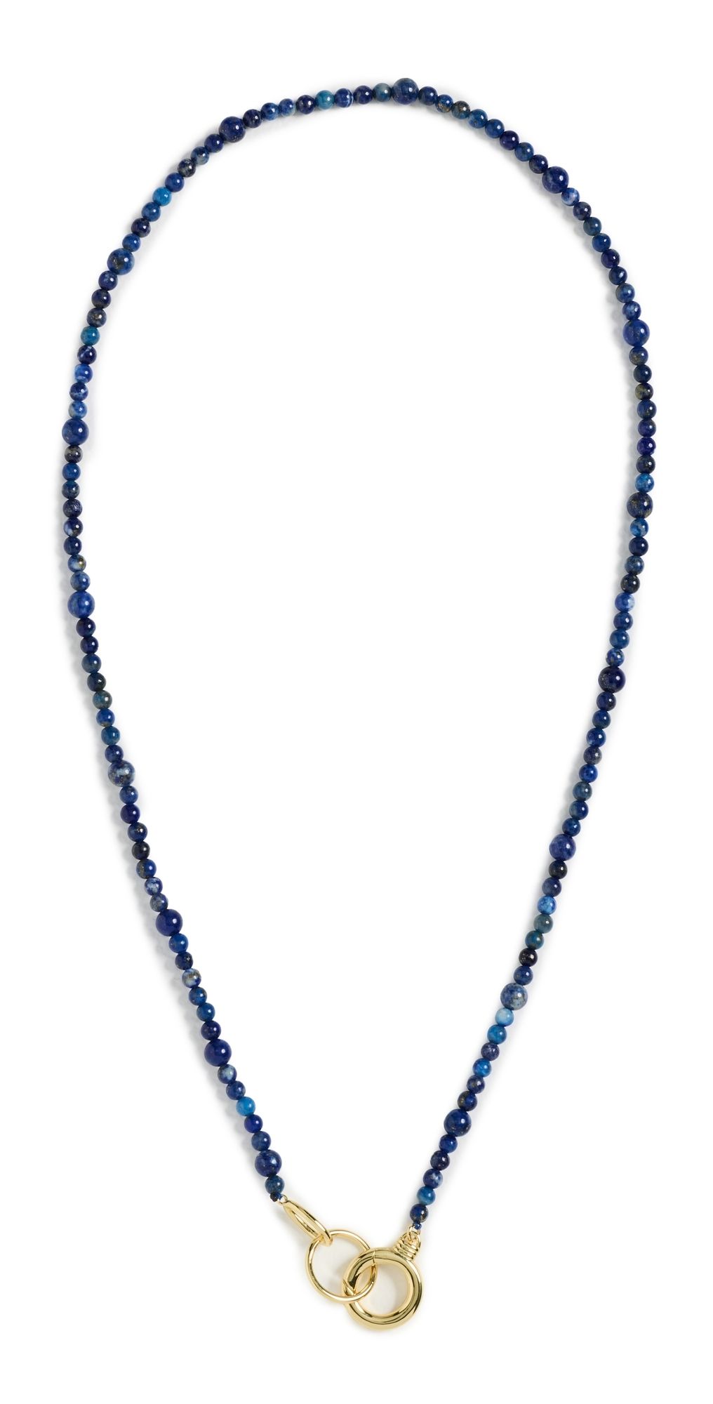 Gorjana Power Gemstone Beaded Necklace Lapis/Gold One Size