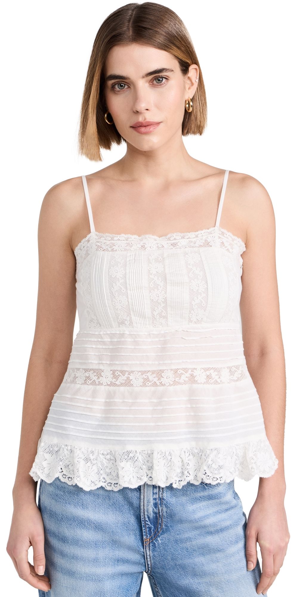 LoveShackFancy Charlieann Top Bright White 8