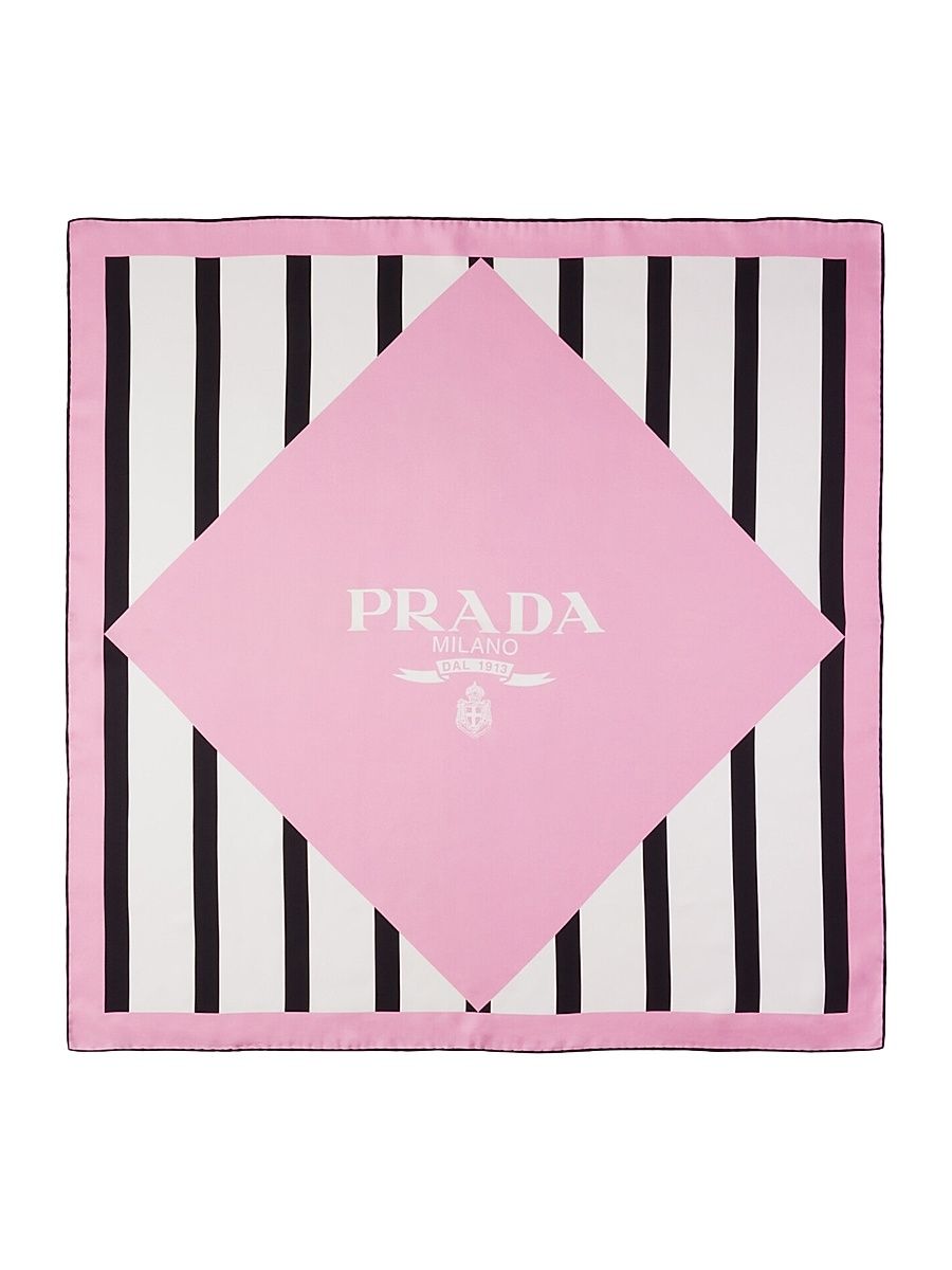 Women's Printed Silk Twill 90CM Square Scarf - Pink