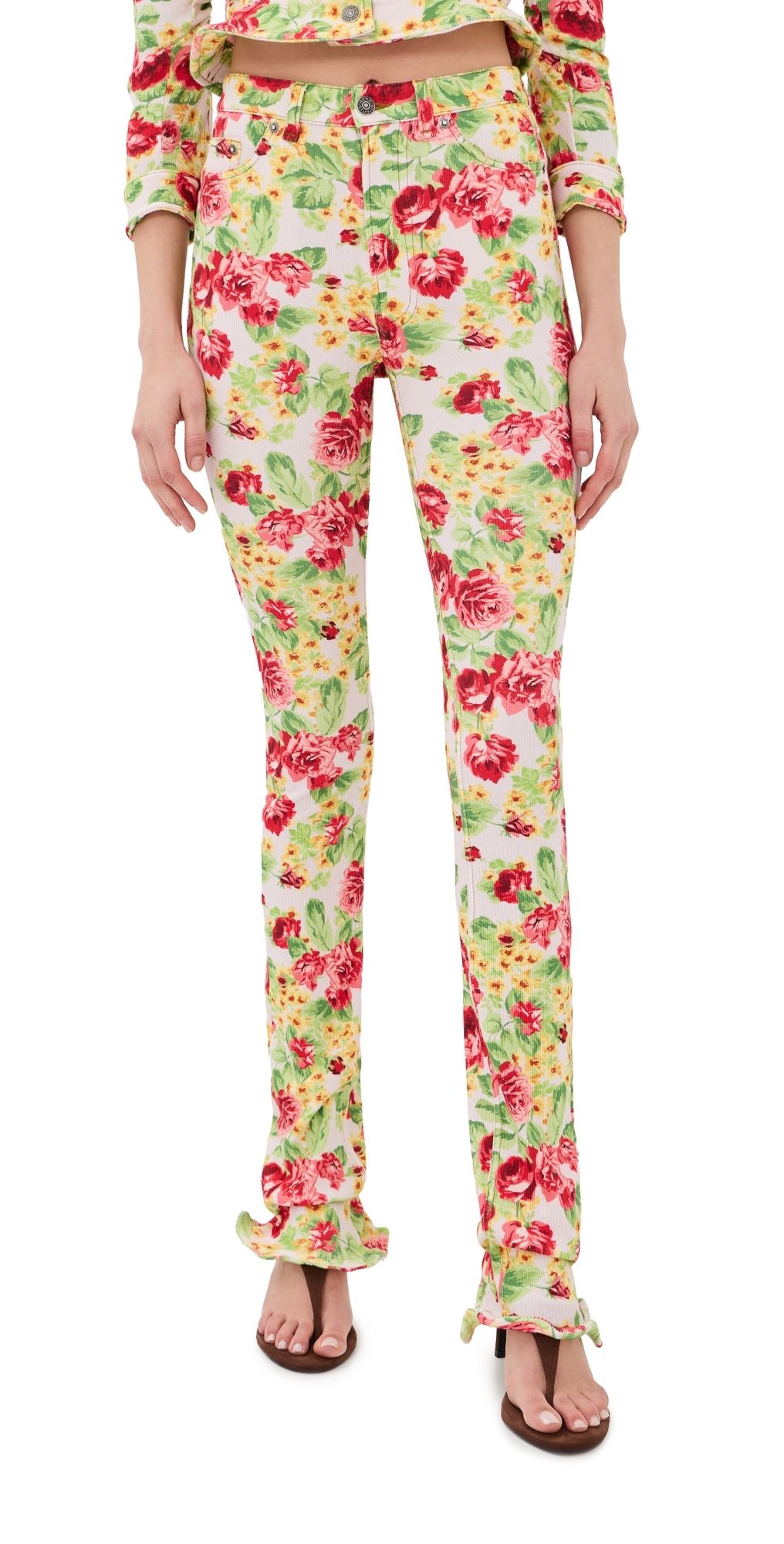 Acne Studios Printed Trousers Pink/Multi XS
