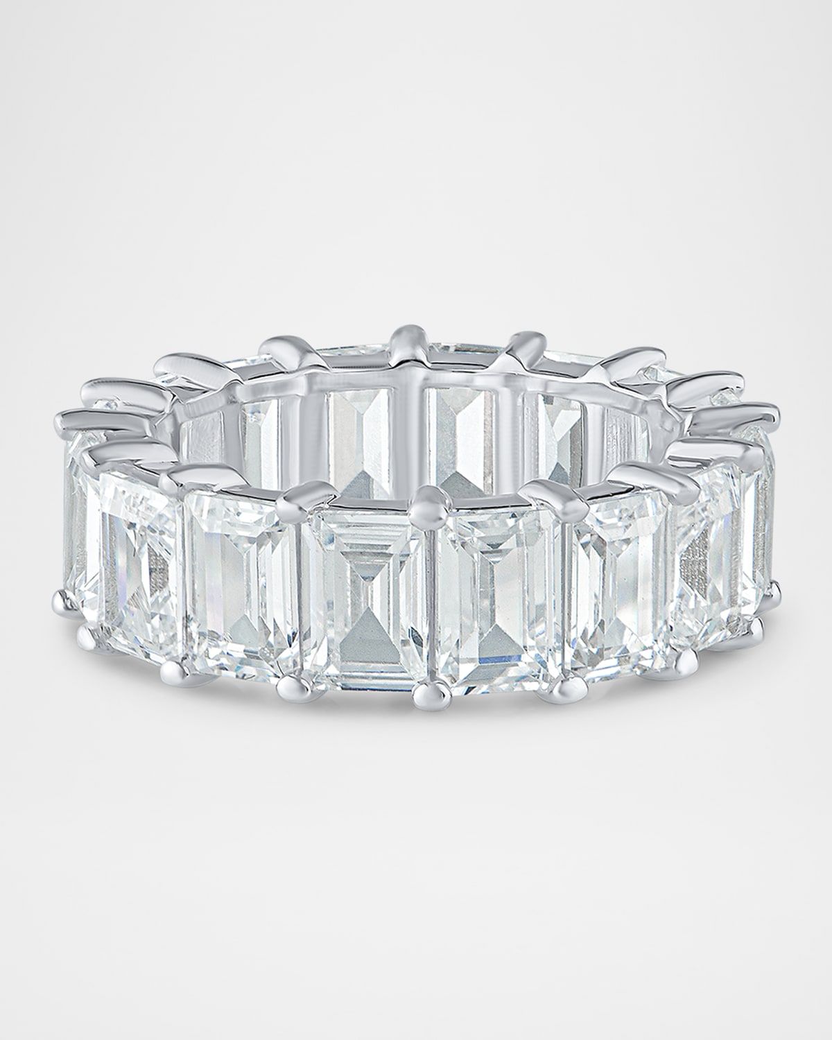 Emerald Cubic Zirconia Eternity Band Ring