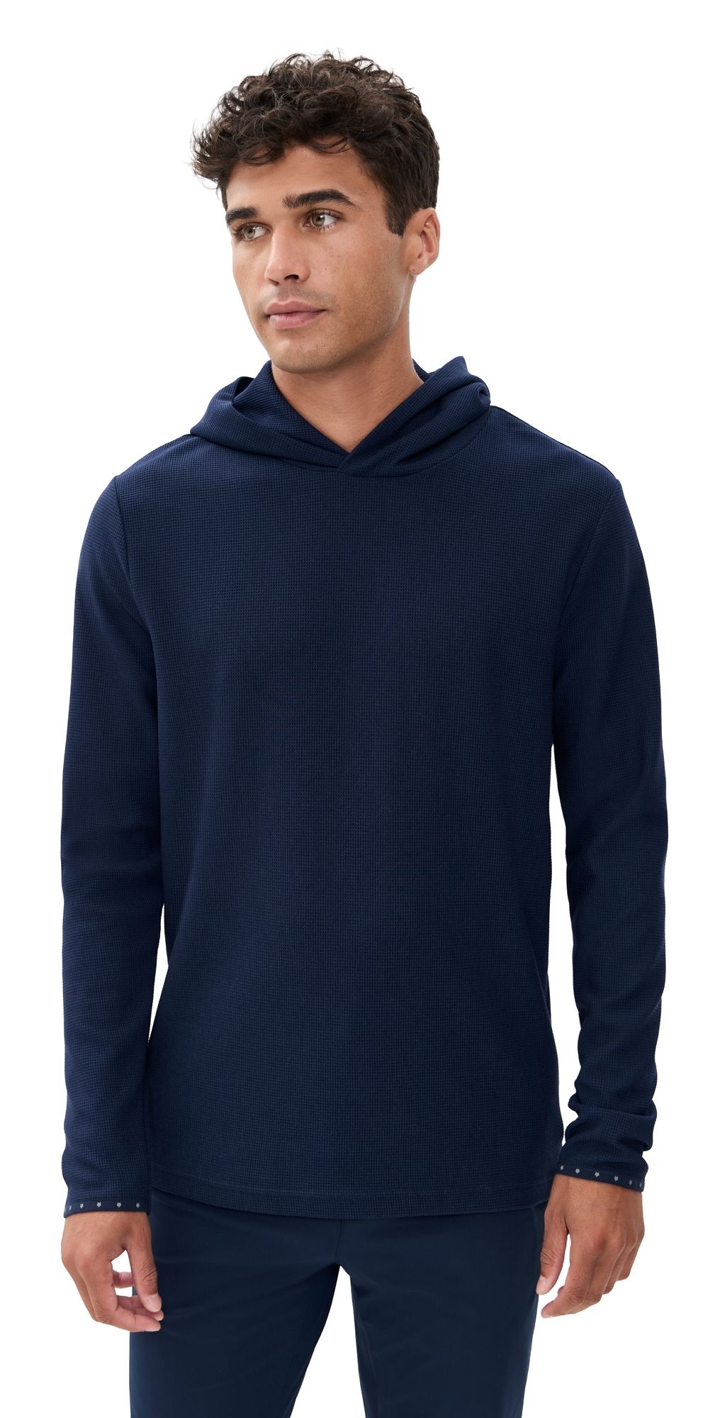 Greyson Traverse Waffle Hoodie Maltese Blue M