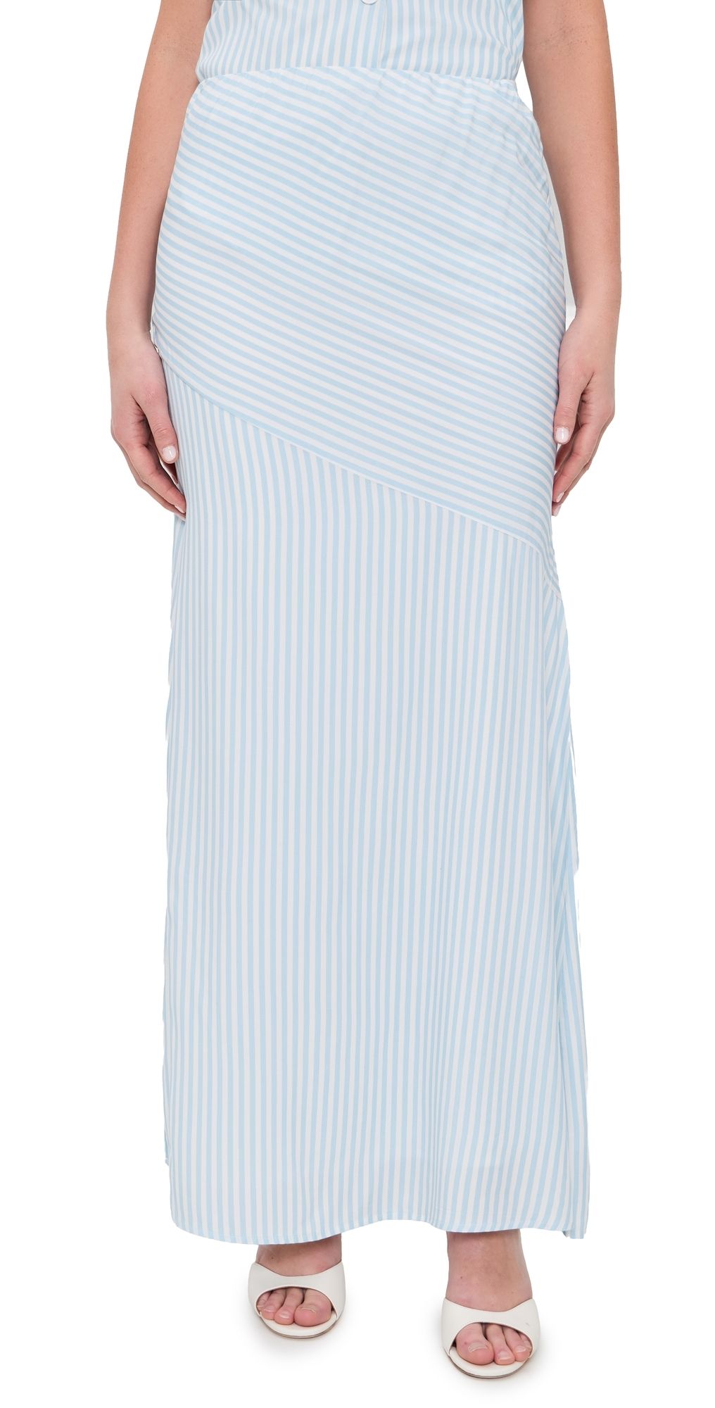 Seven Wonders Dania Low Waist Maxi Skirt Blue Stripe S