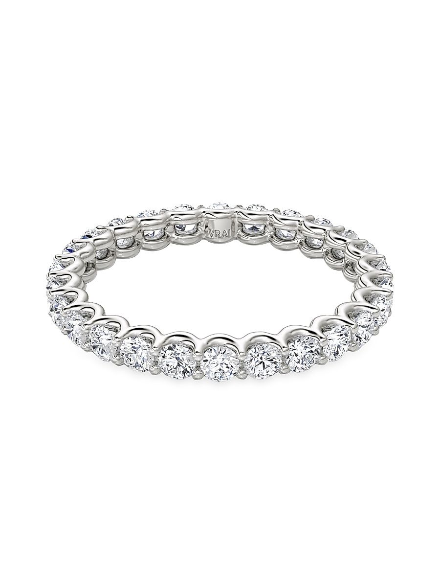 Women's Eternity Bands 14K White Gold & 1.00 TCW Lab-Grown Diamond Brilliant Round Eternity Band - White Gold - Size 8