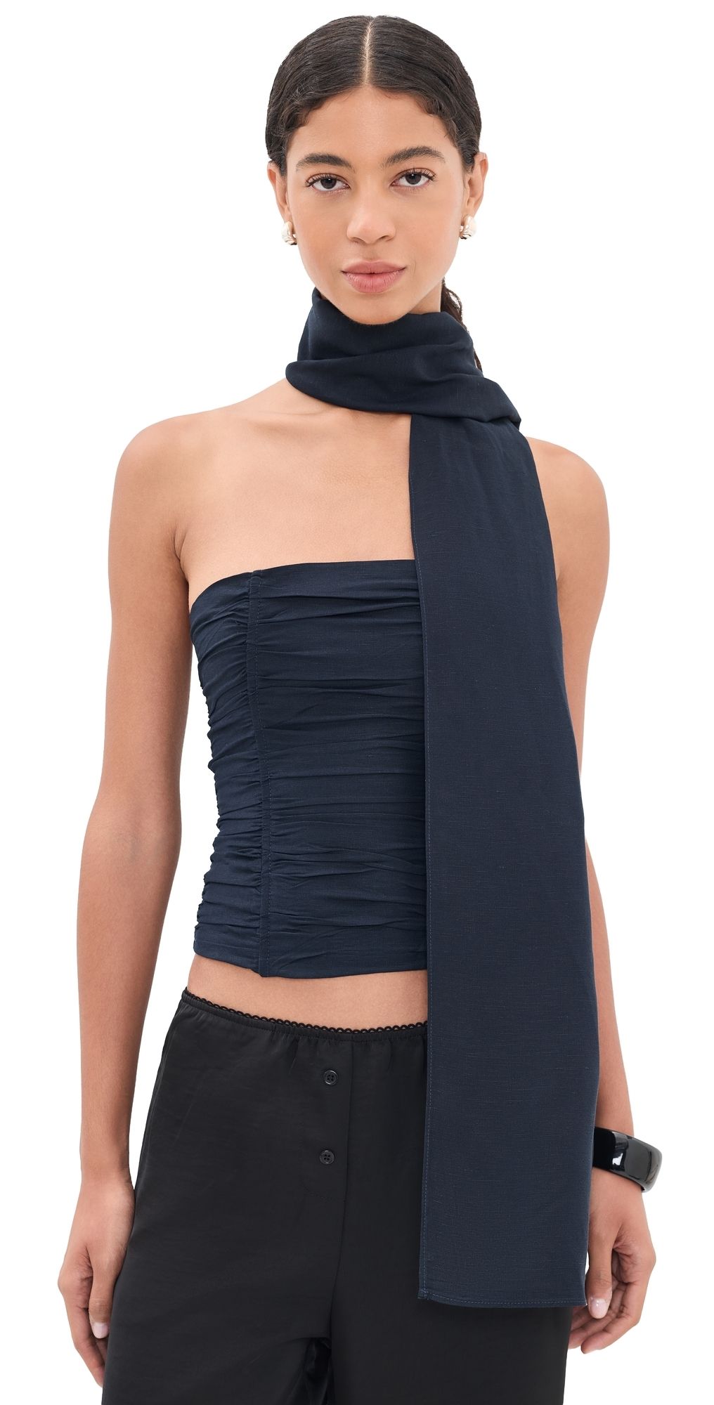 Lioness Island Bodice Blouse NAVY XXS