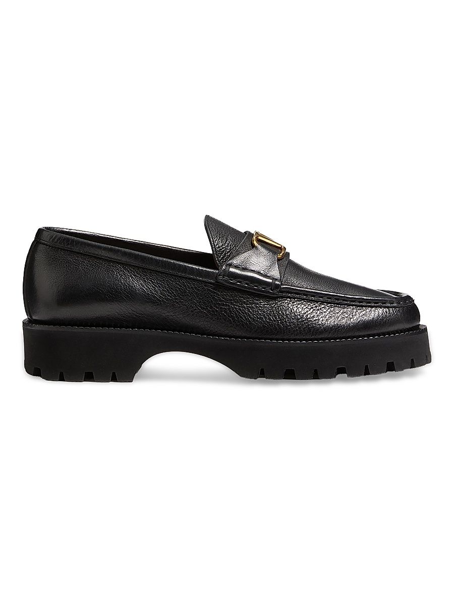 Men's VLogo Signature Buffalo Loafers - Black - Size 6