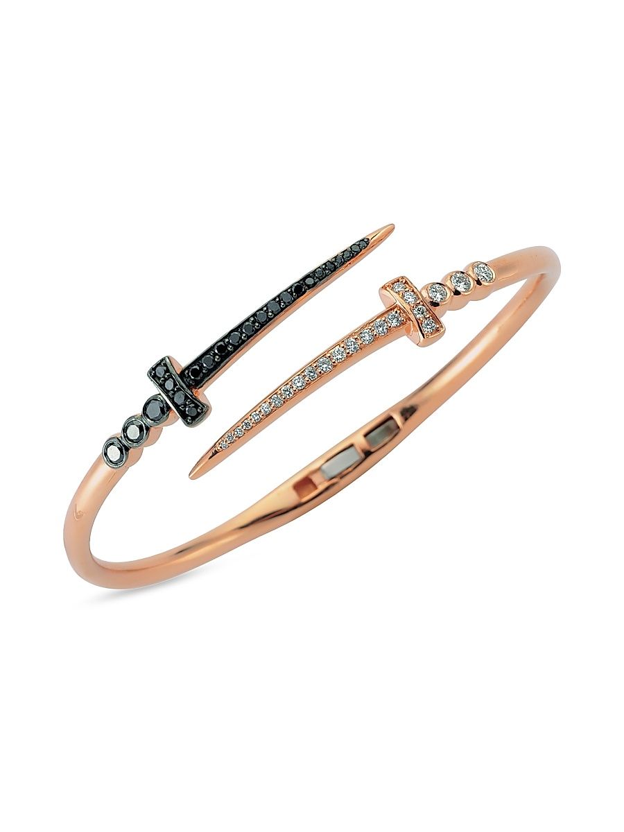 Women's Sword Of Light 18K Rose Gold & 0.65 TCW Diamond Bangle - Rose Gold