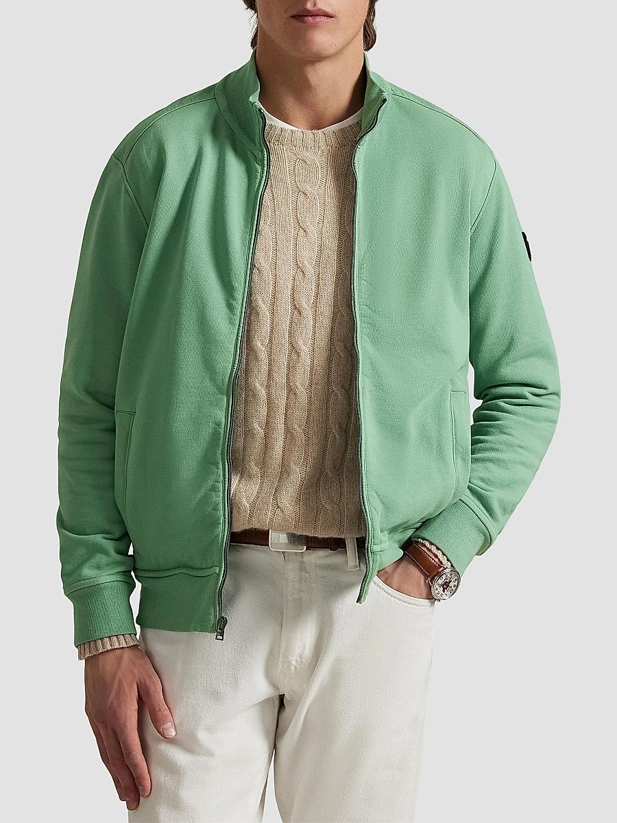 Polo Ralph Lauren Men's French Terry Track Jacket - Faded Mint - Size XXL