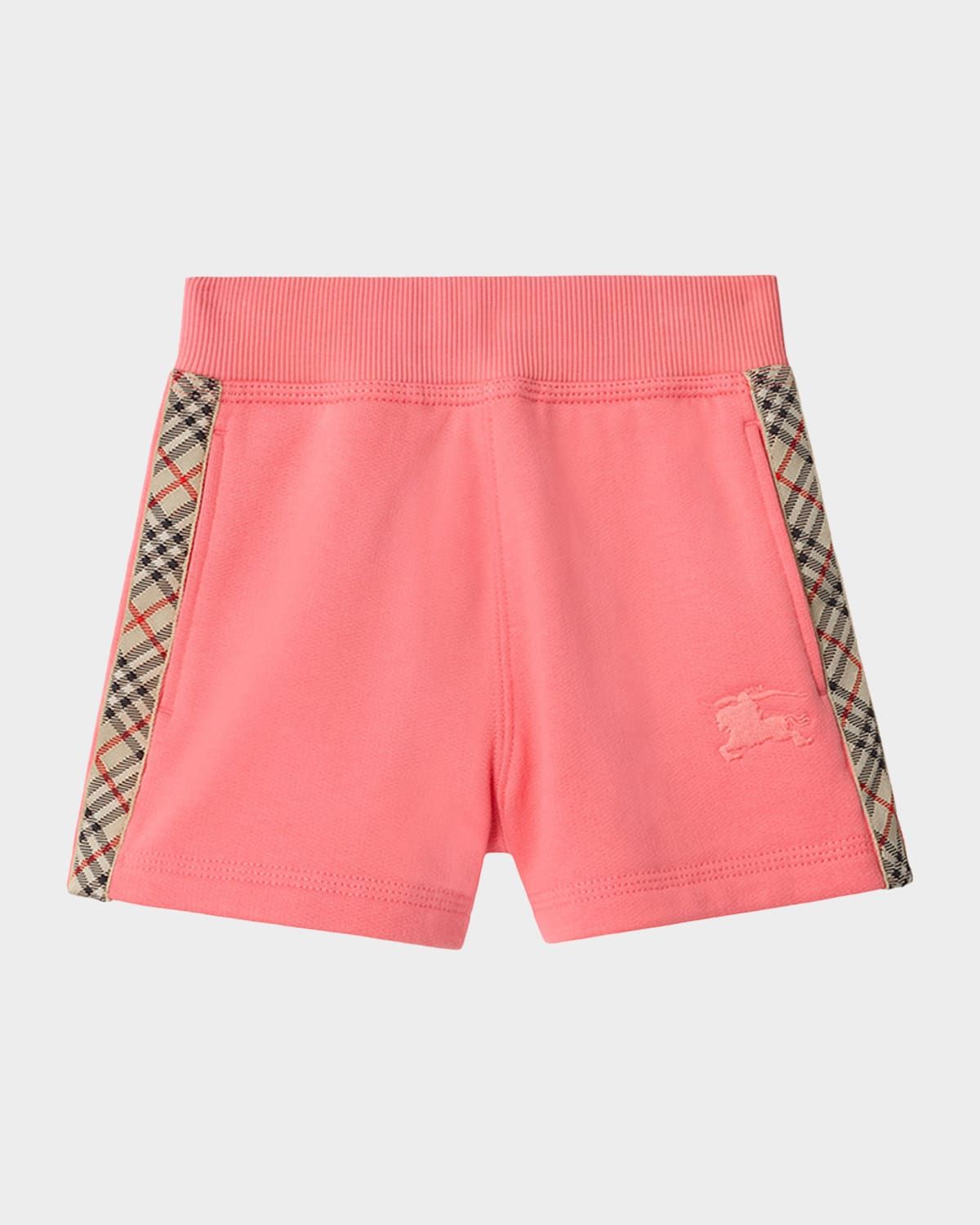 Girl & apos;s Check-Trim Cotton Shorts, Size 6M-3