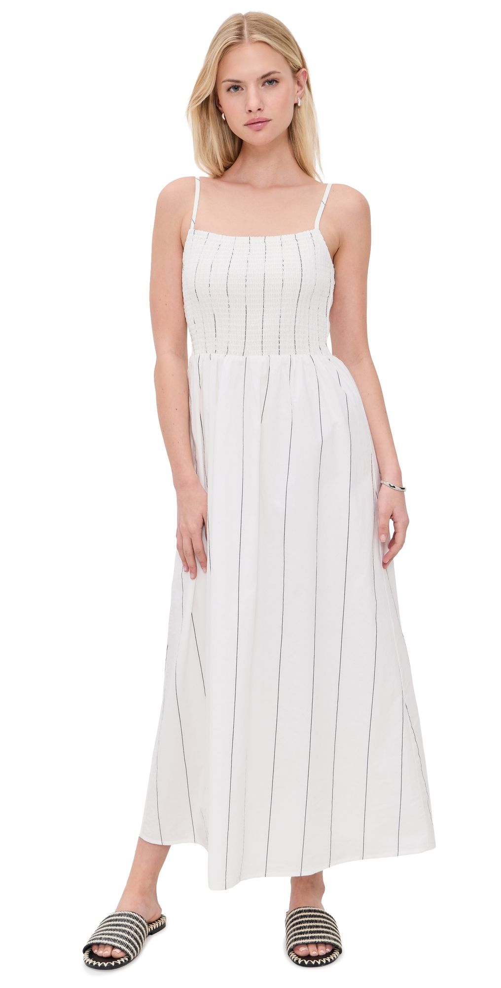 Z Supply Bayside Stripe Dress White XL