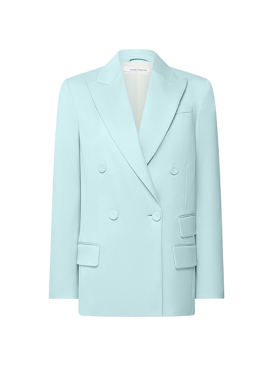 Women's Oversized Double Breasted Jacket - Plum - Size 16