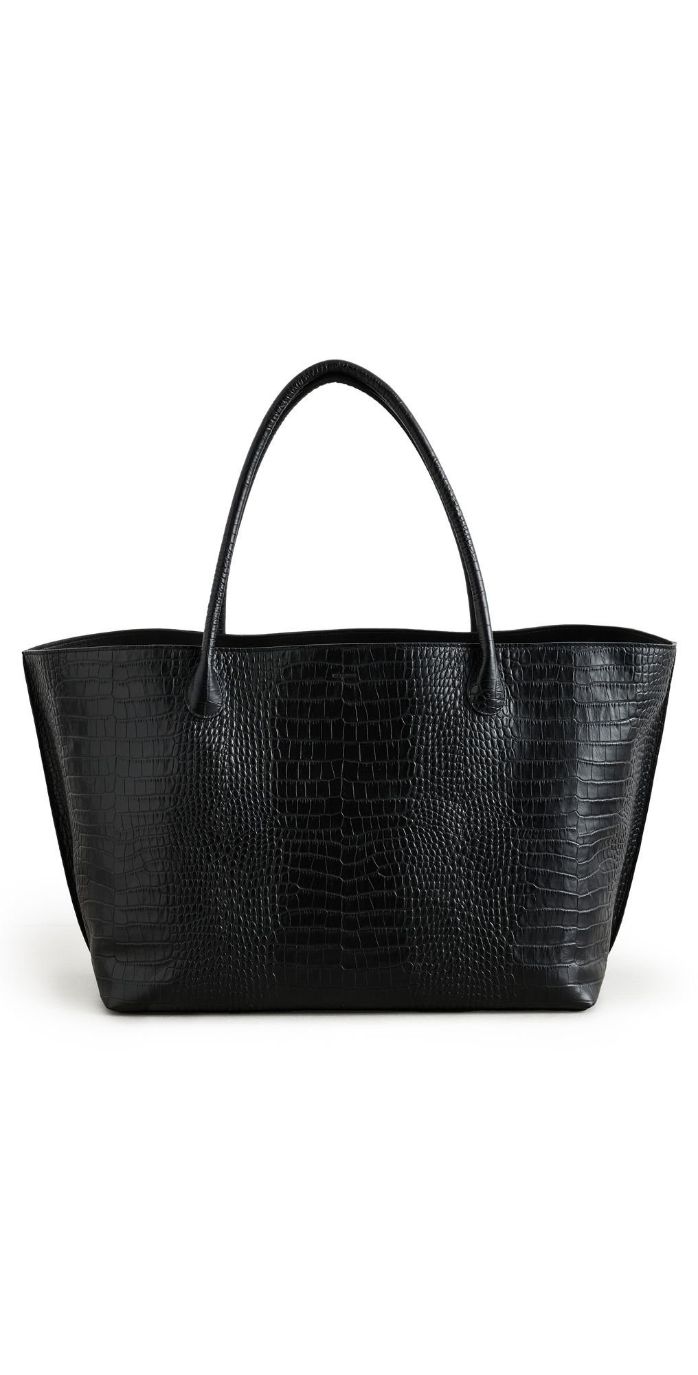 LIÉ STUDIO The Eva Weekend Tote Black Croc One Size