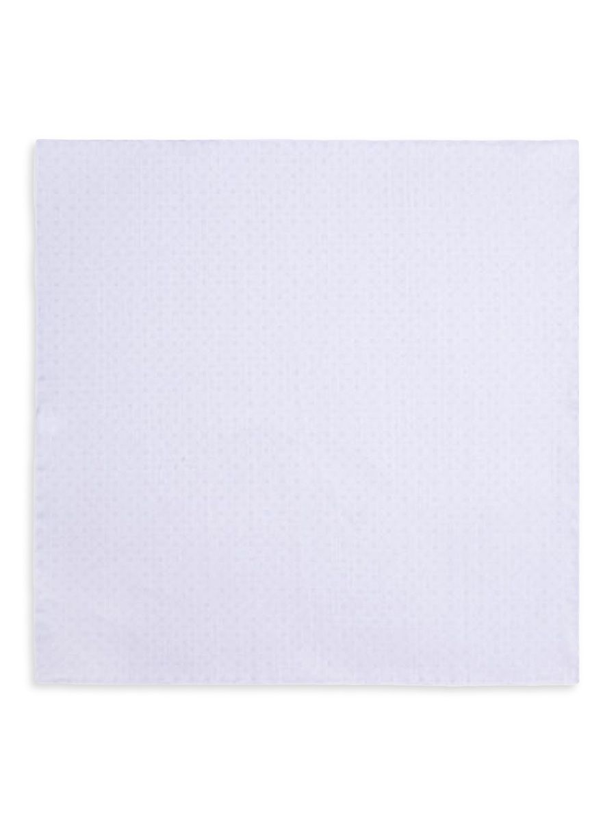 Men's Cotton Pocket Square - White