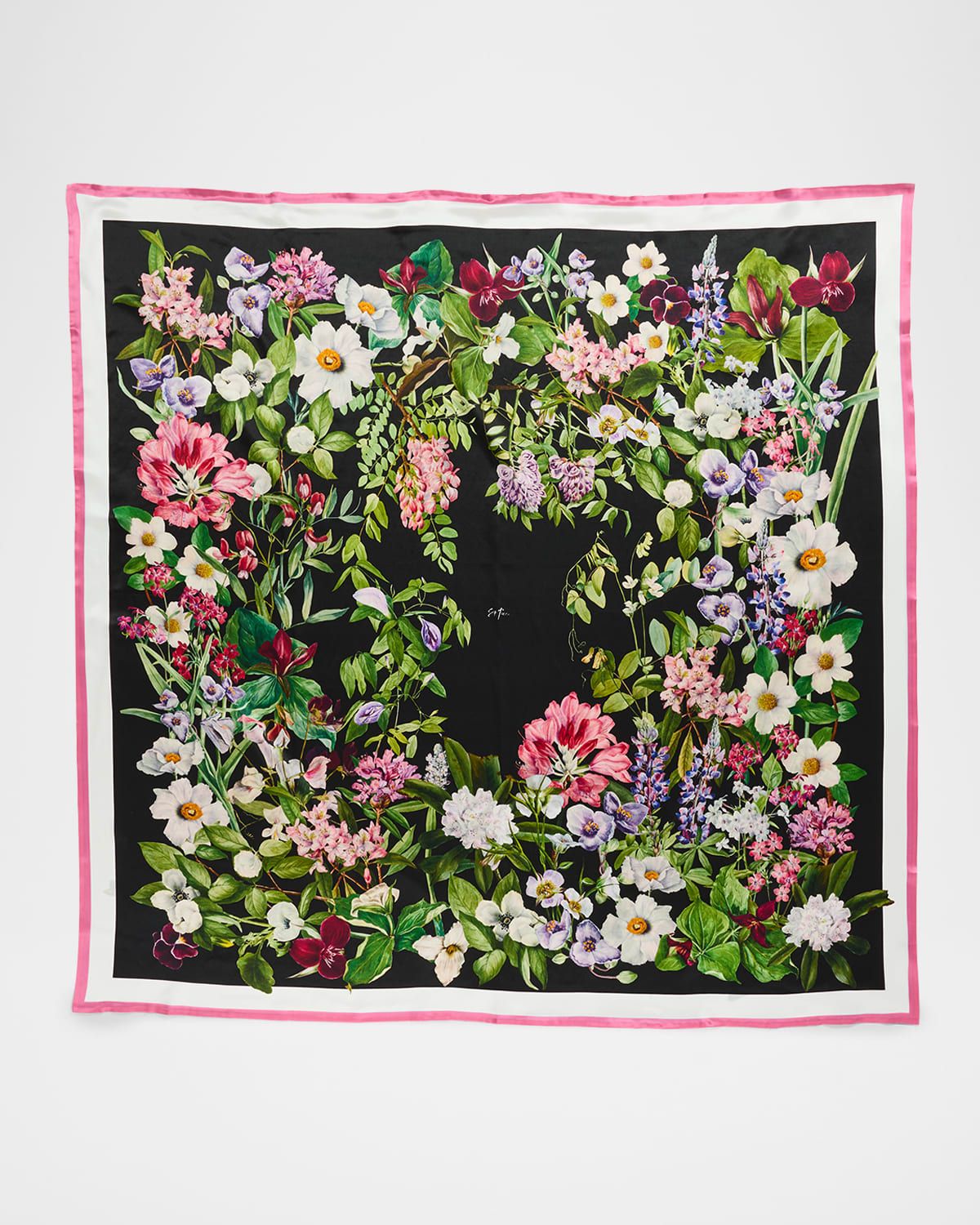 Brittany Double-Sided Large Square Silk Scarf