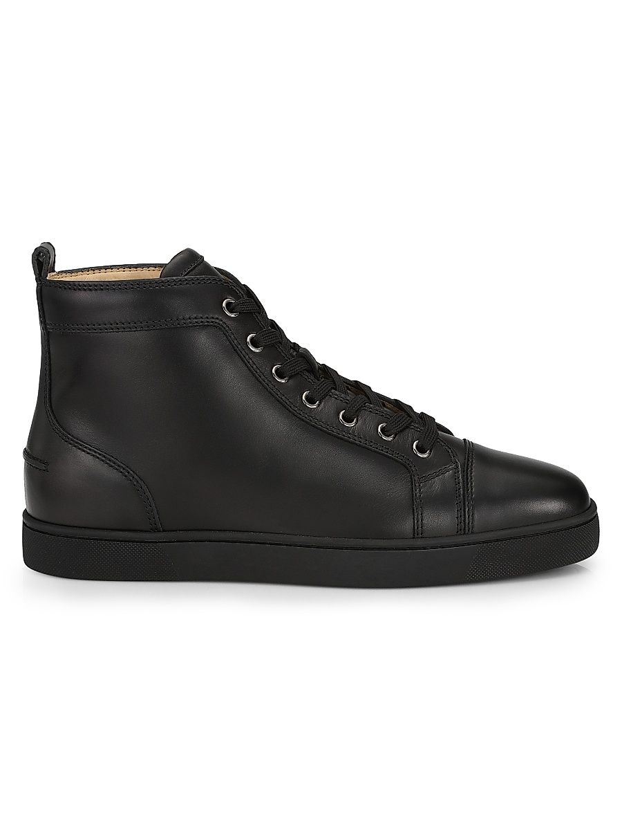Men's Louis Leather High-Top Sneakers - Black - Size 17