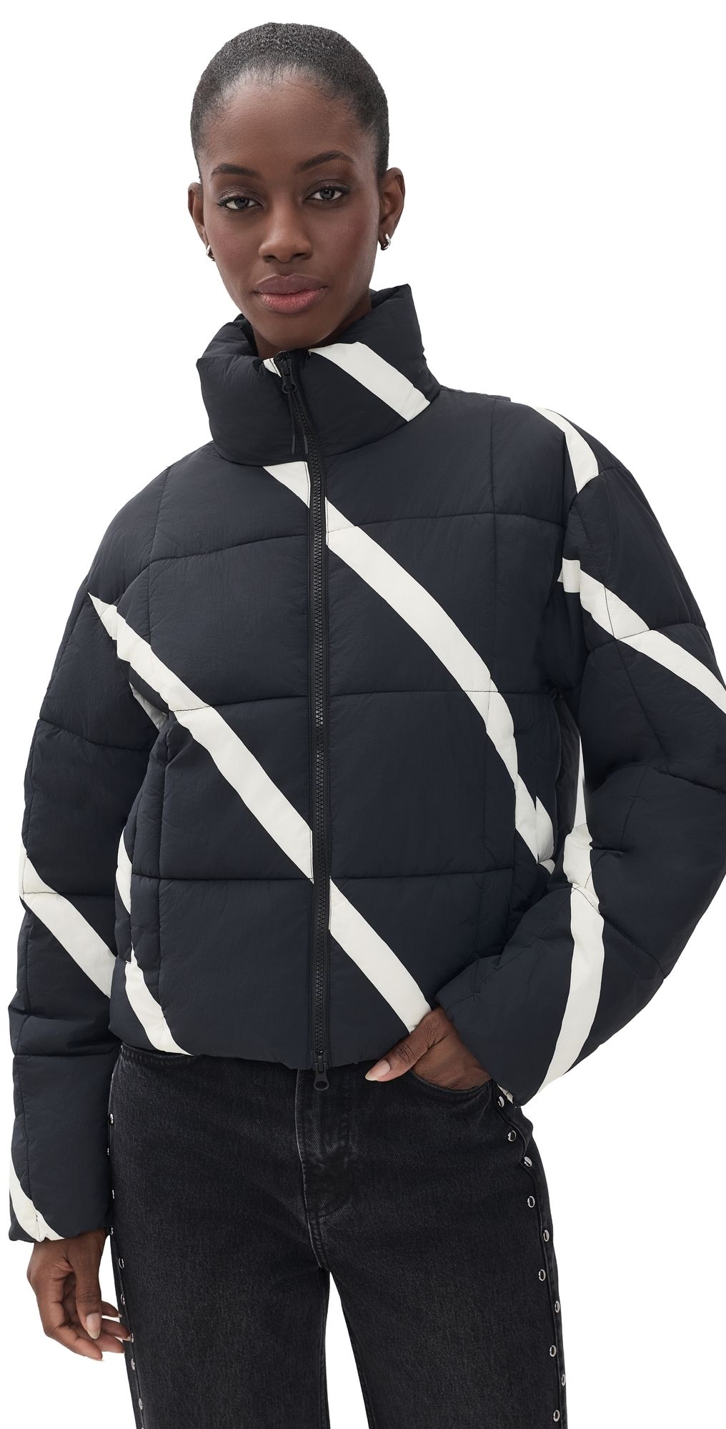 Marimekko Taivos Basso Coat Black/Off White XS