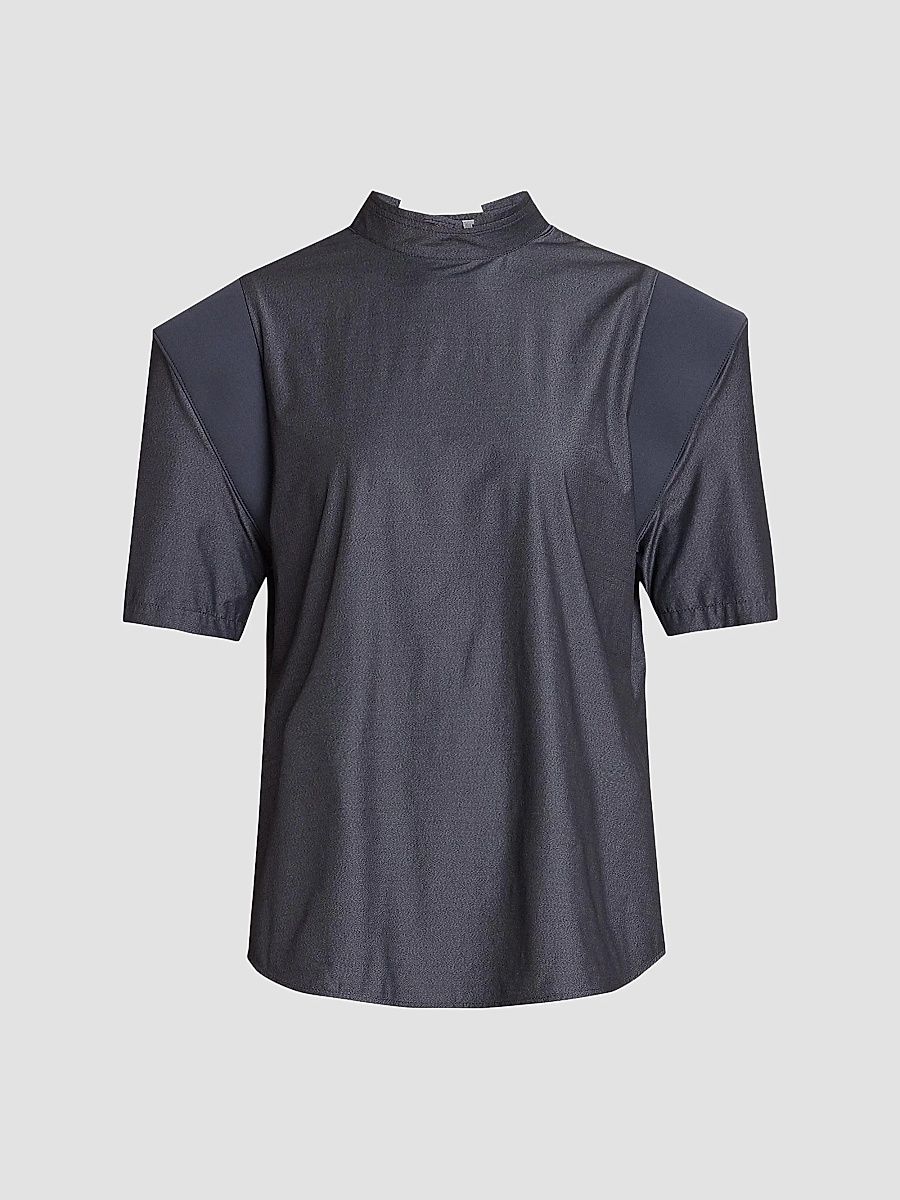 Women's Mute Shoulder-Insert Top - Charcoal - Size Small