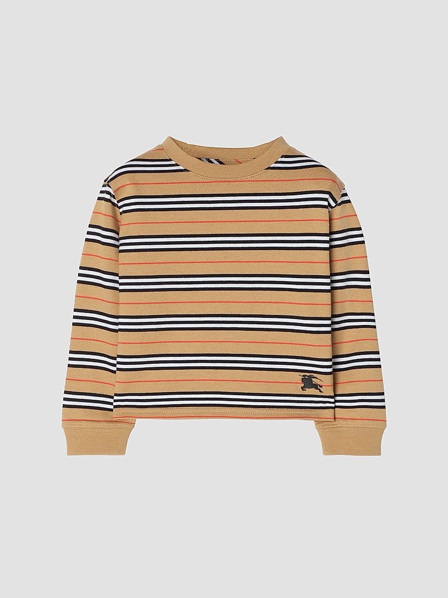 Burberry Boy's Baby Boy's, Little Boy's & Boy's Striped Long-Sleeve T-Shirt - Sand Check - Size 6 Months